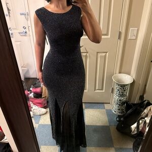 Black Sparkly Evening Gown